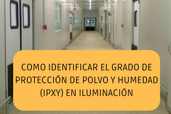 Infografía cómo identificar el grado de protección de polvo y humedad (IPXY)  en iluminación