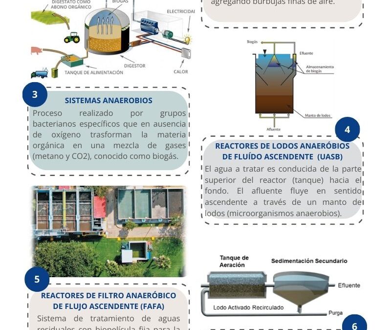 Infografía Sistemas de tratamiento de aguas residuales para la industria alimentaria