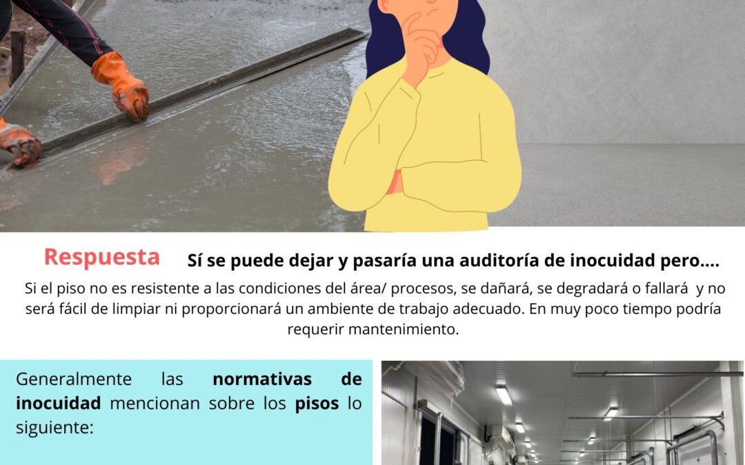 ¿Puedo dejar el piso de concreto en una planta de alimentos? ¿Pasará una auditoría de inocuidad?
